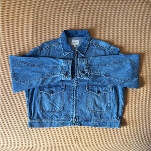 NWT Favorite Daughter The Robert Jacket | Blue Jean Zip-Up Jacket | Women’s XL
